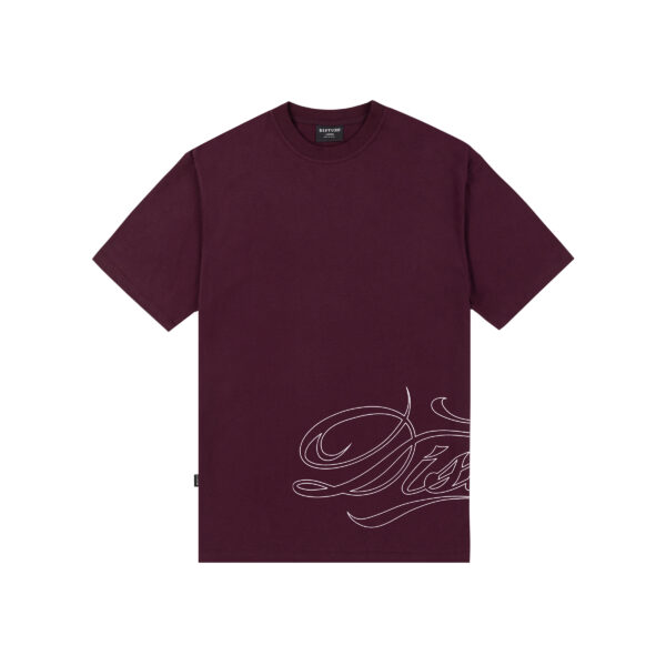 CAMISETA DISTURB SCRIPT VINHO