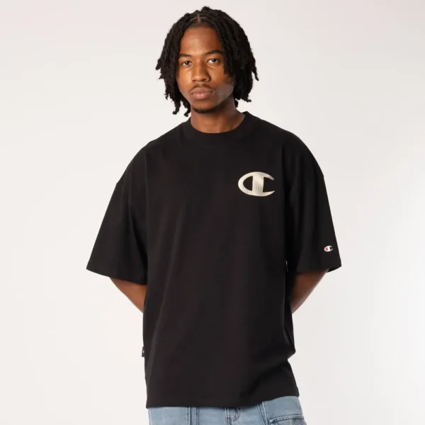 CAMISERA CHAMPION OVERSIZED LINES PRETA