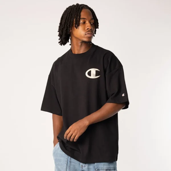 CAMISERA CHAMPION OVERSIZED LINES PRETA