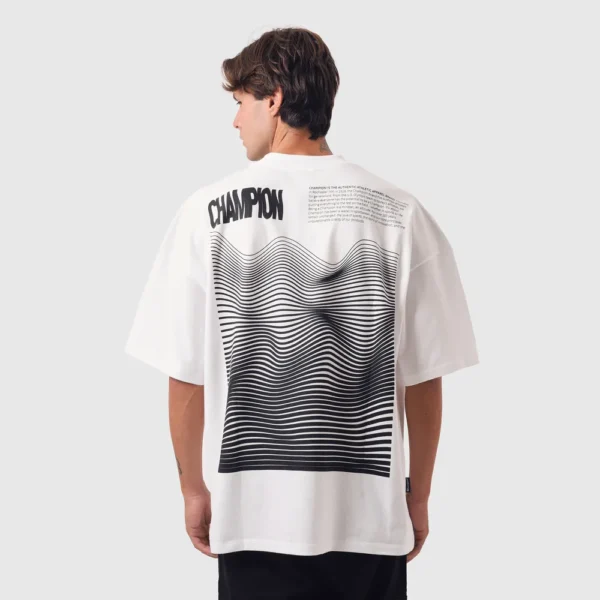 CAMISERA CHAMPION OVERSIZED LINES BRANCA