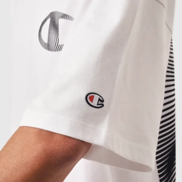 CAMISERA CHAMPION OVERSIZED LINES BRANCA