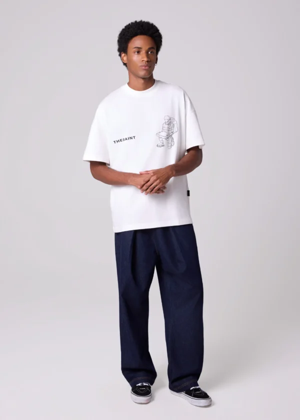 CAMISETA THE SAINT OVERSIZED 0 GRAVITY DELIVERY BRANCO
