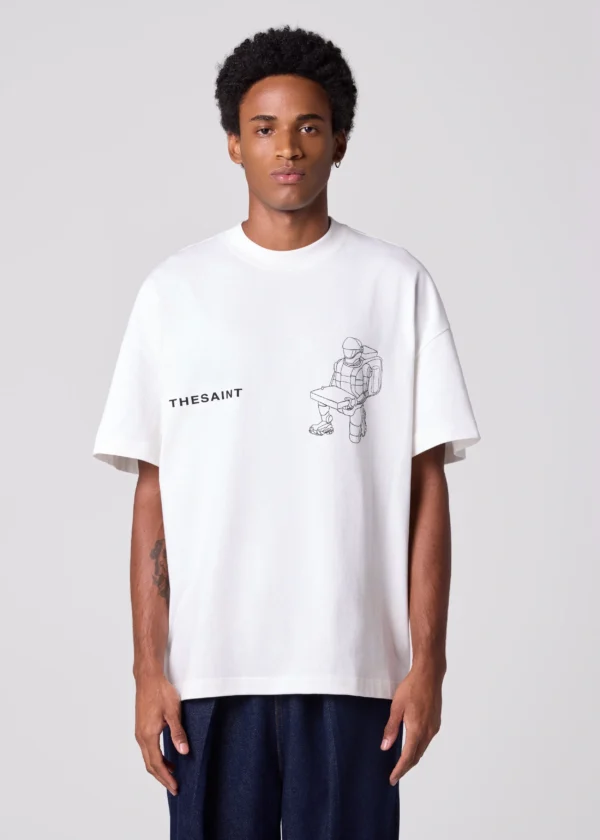 CAMISETA THE SAINT OVERSIZED 0 GRAVITY DELIVERY BRANCO