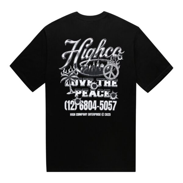 CAMISETA HIGH COMPANY COMPANY LOVE THE PEACE PRETA