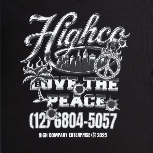 CAMISETA HIGH COMPANY COMPANY LOVE THE PEACE PRETA