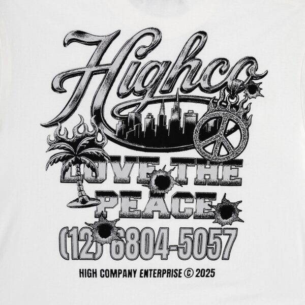 CAMISETA HIGH COMPANY LOVE THE PEACE BRANCA