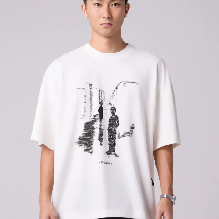 CAMISETA THE SAINT WIDE WIDE SHADOW BRANCO