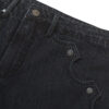 BERMUDA BARRA CREW JEANS RAIZES PRETA