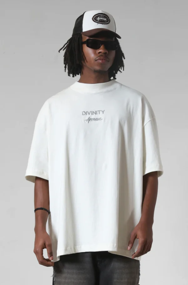 CAMISETA OVERSIZED APPROVE DIVINITY ANGELS OFF WHITE