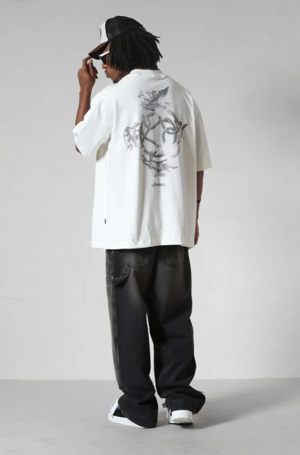 CAMISETA OVERSIZED APPROVE DIVINITY ANGELS OFF WHITE