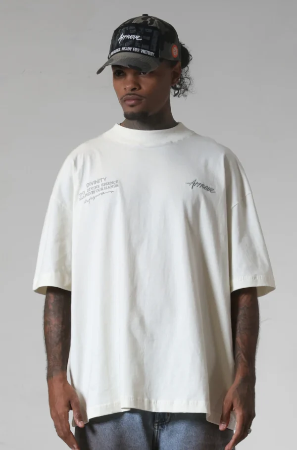 CAMISETA OVERSIZED APPROVE DIVINITY LIGHT OFF WHITE