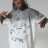 CAMISETA OVERSIZED APPROVE GARDEN WRITING OFF WHITE