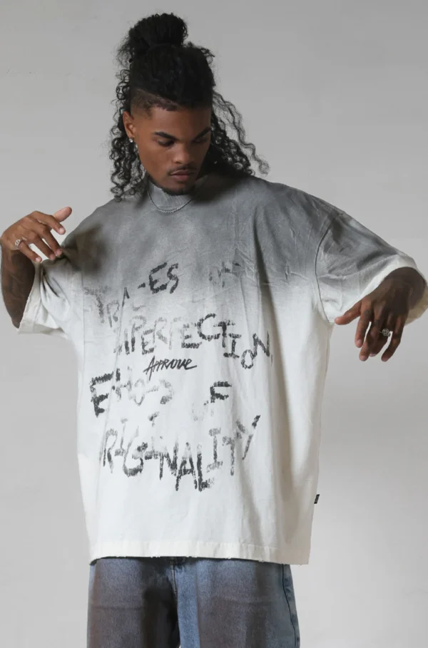 CAMISETA OVERSIZED APPROVE GARDEN WRITING OFF WHITE