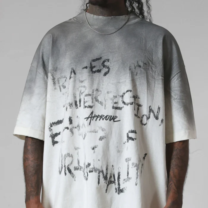 CAMISETA OVERSIZED APPROVE GARDEN WRITING OFF WHITE