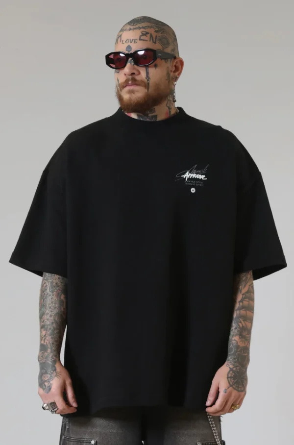 CAMISETA APPROVE OVERSIZED ANIMALS DEER PRETA