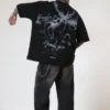 CAMISETA APPROVE OVERSIZED ANIMALS DEER PRETA