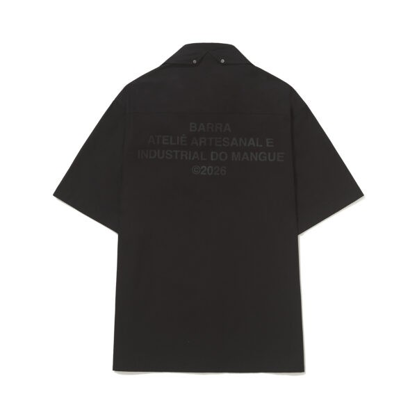 CAMISA BARRA CREW DE BOTAO CLASSICA PRETA