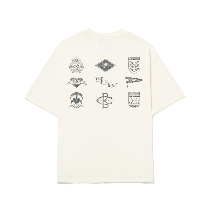 CAMISETA BARRA CREW BANDEIRAS OFF WHITE