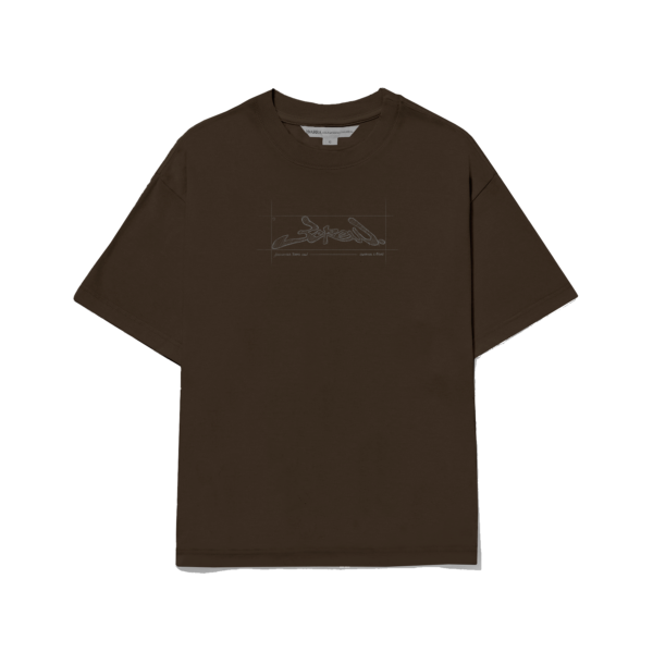 CAMISETA BARRA CREW CROQUI MARROM