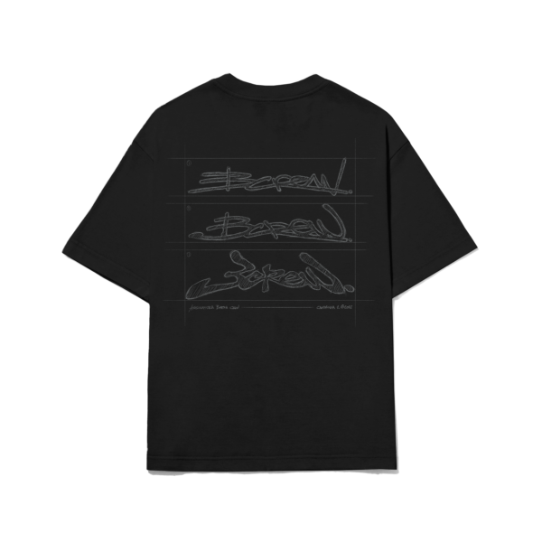CAMISETA BARRA CREW CROQUI PRETA