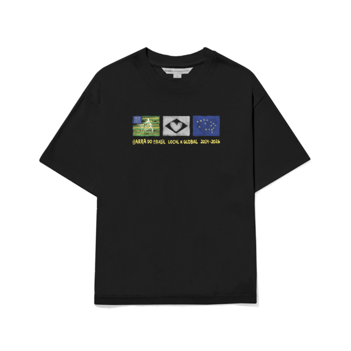 CAMISETA BARRA CREW ICONOGRAFIA PRETA