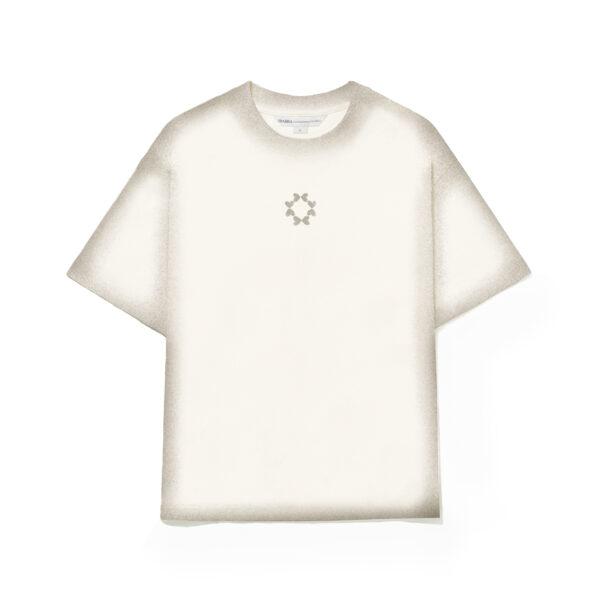 CAMISETA BARRA CREW JATEADA OCTA OFF WHITE