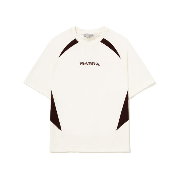 CAMISETA BARRA CREW RECORTADA BARRA REMIX OFF WHITE