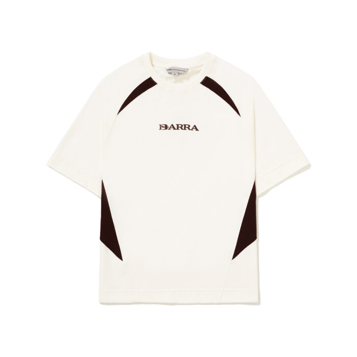 CAMISETA BARRA CREW RECORTADA BARRA REMIX OFF WHITE