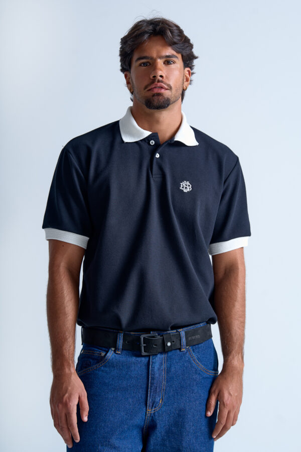 Capture One Catalog4873 CAMISETA SUBURB COMPANY POLO MONOGRAM PRETA