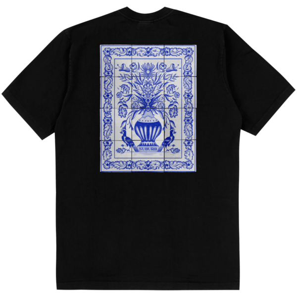CAMISETA SUBURB COMPANY HAND PAINTED PRETA