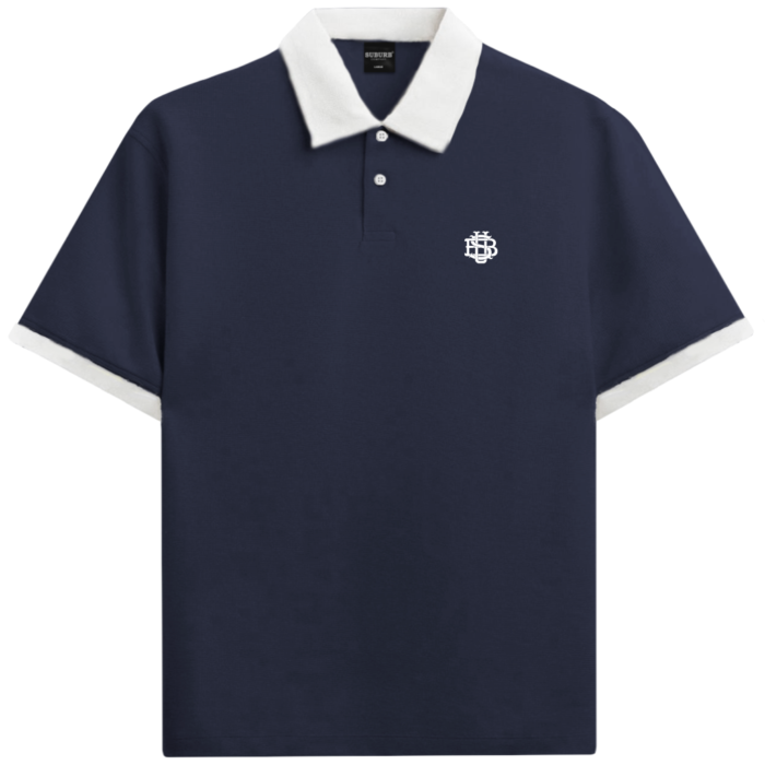 CAMISETA SUBURB COMPANY POLO MONOGRAM MARINHO