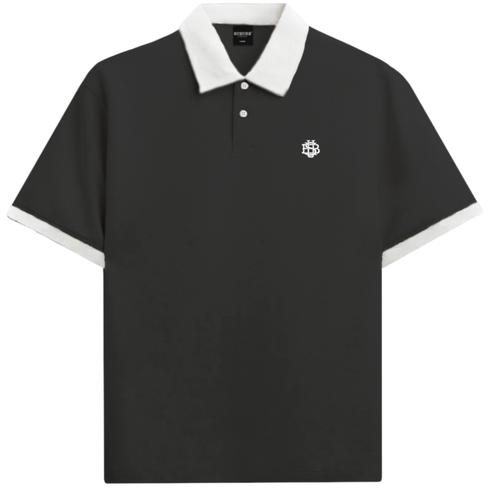CAMISETA SUBURB COMPANY POLO MONOGRAM PRETA