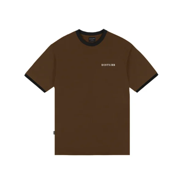CAMISETA DISTURB RINGER MARROM