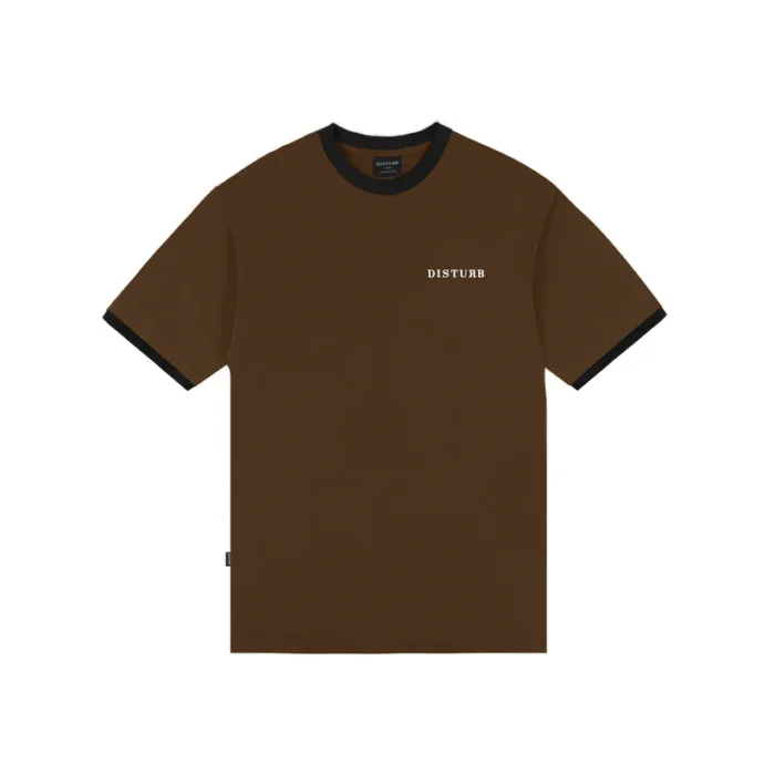 CAMISETA DISTURB RINGER MARROM