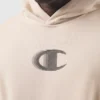 MOLETOM CHAMPION ACTIVE MOTION LOGO BEGE