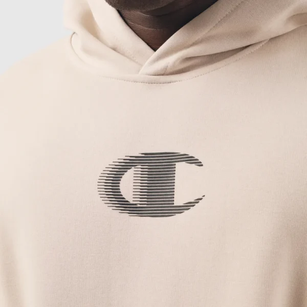 MOLETOM CHAMPION ACTIVE MOTION LOGO BEGE