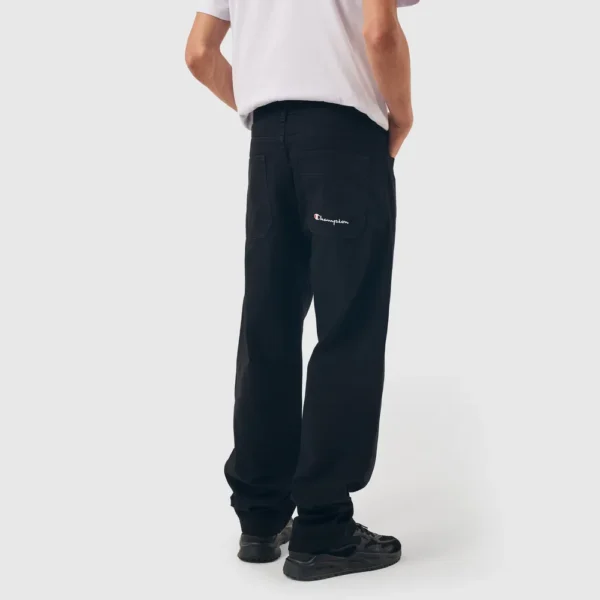 PO189B-Y06145-BLACK-5 CALÇA CHAMPION LIFE SARJA OVERSIZED SCRIPT