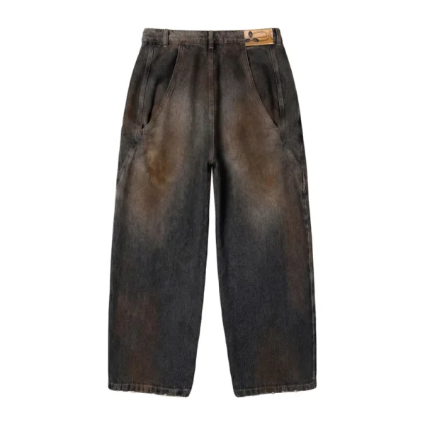 CALCA-JEANS-MARROM-C-OK CALÇA ELO EM COMUM JEANS BAGGY FADE CINZA
