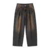CALCA-JEANS-MARROM-F-OK CALÇA ELO EM COMUM JEANS BAGGY FADE CINZA