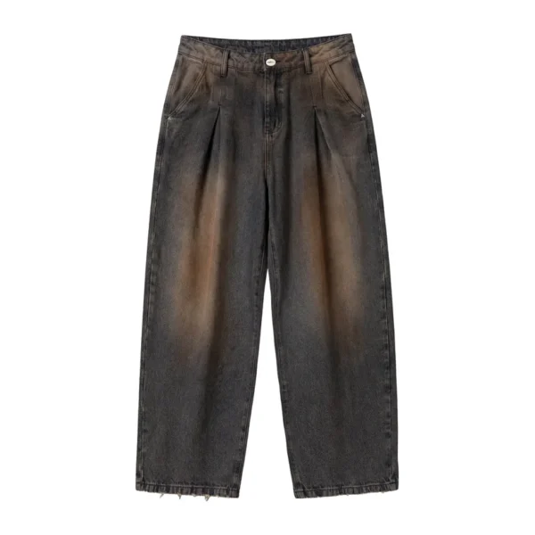 CALCA-JEANS-MARROM-F-OK CALÇA ELO EM COMUM JEANS BAGGY FADE CINZA