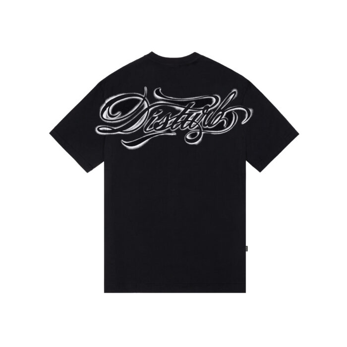 T-shirt Script Stencil Preta Costas CAMISETA DISTURB SCRIPT STENCIL PRETA
