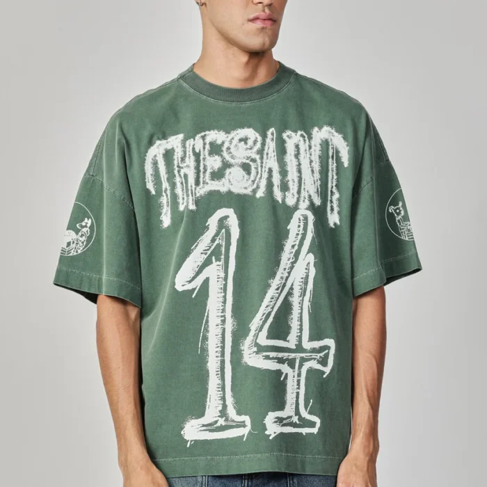 CAMISETA THE SAINT OVERSIZED 14 BLUR VERDE