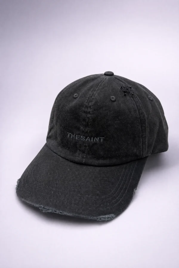17.02.01.050.002-2 BONE THE SAINT DAD HAT DESTROYED PRETO
