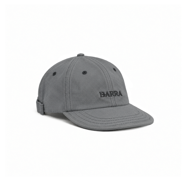 BONE BARRA SIX PANEL BARRA LOGO GRAFITE ESTONADO
