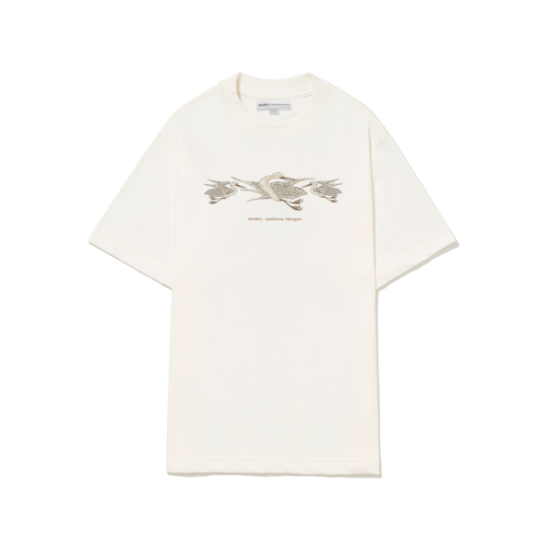 CAMISETA BARRA GARCAS OFF WHITE