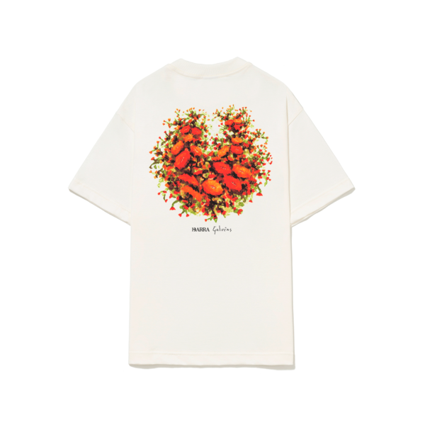CAMISETA OCTOGONOS FLORIDOS VERSO (1) CAMISETA BARRA OCTOGONOS FLORIDOS OFF WHITE