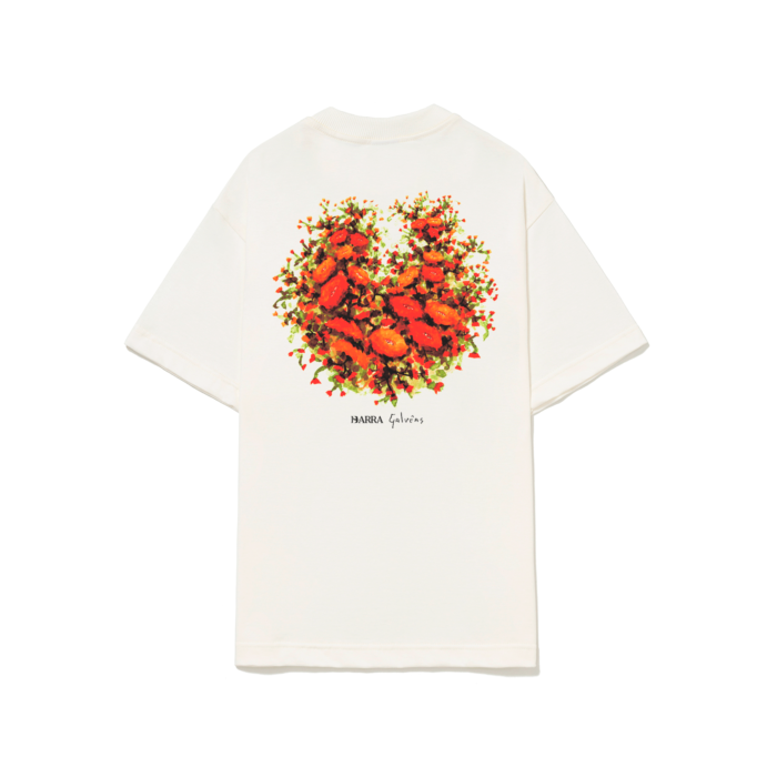 CAMISETA OCTOGONOS FLORIDOS VERSO (1) CAMISETA BARRA OCTOGONOS FLORIDOS OFF WHITE