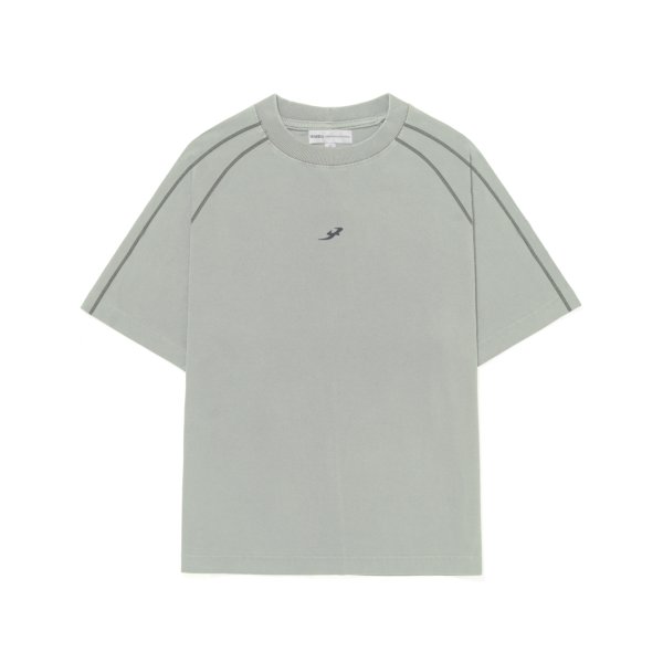 CAMISETA BARRA RECORTADA B GARCA VERDE