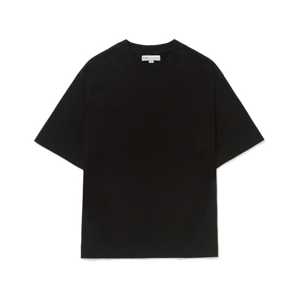 CAMISETA BARRA RECORTADA GOODS LOGO PRETA