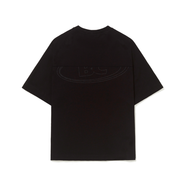 CAMISETA BARRA RECORTADA GOODS LOGO PRETA